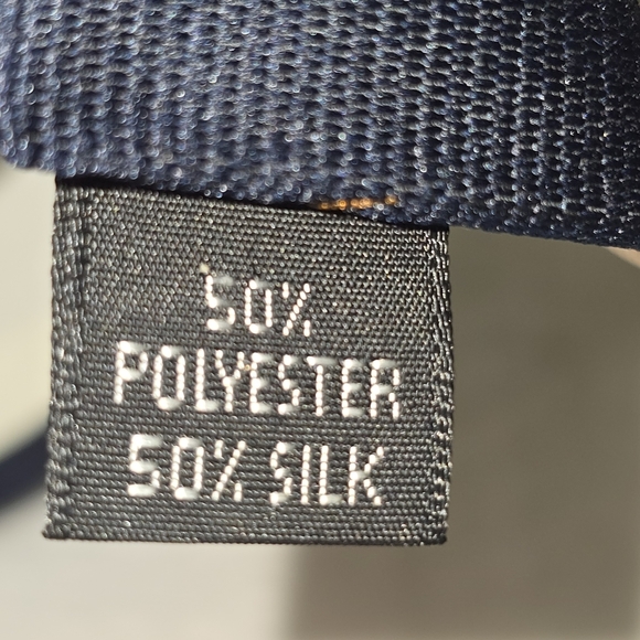 Blue Silk Blend Mens Tie With Mallard Ducks Euc - Picture 5 of 5